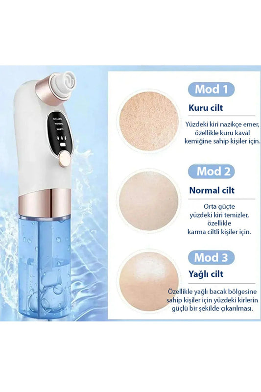 Su Hazneli 5 Başlıklı Siyah Nokta & Gözenek & yağ Temizleme Cihazı